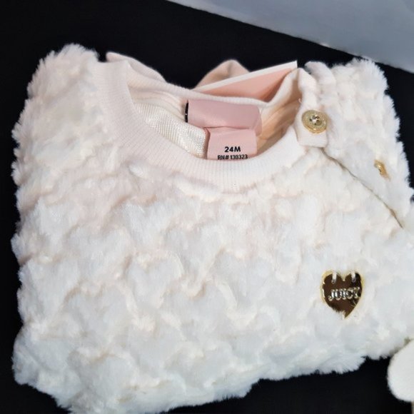 Juicy Couture 24 MONTHS Cozy Legging & Sweater Set + Hat and Gloves Set NWT - Picture 10 of 16